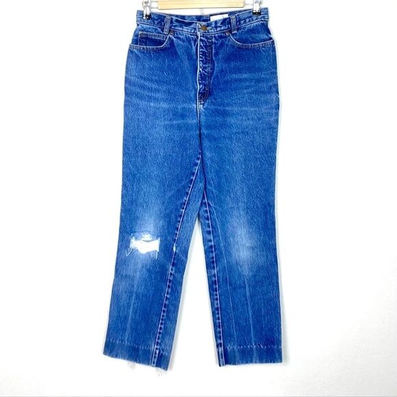 Vintage Calvin Klein Straight Leg High Waist Cropped Mom Jeans - Picture 1 of 6